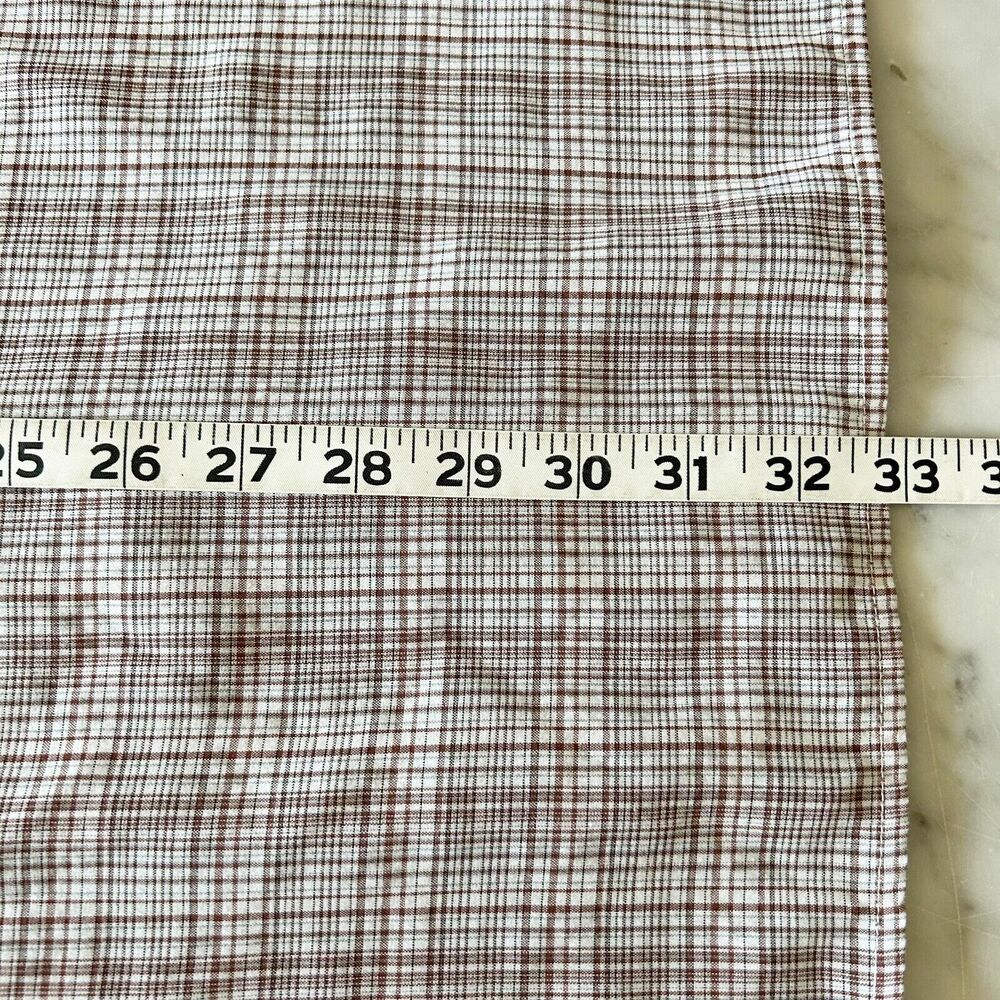 The North Face Plaid Camp Shirt Men's XL White Brown Button-Front Short Sleeve - Picture 9 of 9